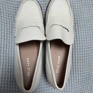 Cole Haan Cream Flats with Slip-On Design